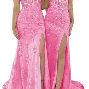 Sherri Hill Pink Floral Prom Dress